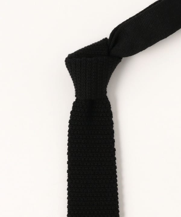【美品】BEAMS PLUS Silk Knit Tie Solid ネイビー BEAMS PLUS（ビームス プラス）Silk Tie Paisley Print（スーツ