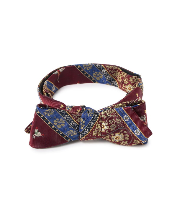 Silk Bow Tie Calico Stripe