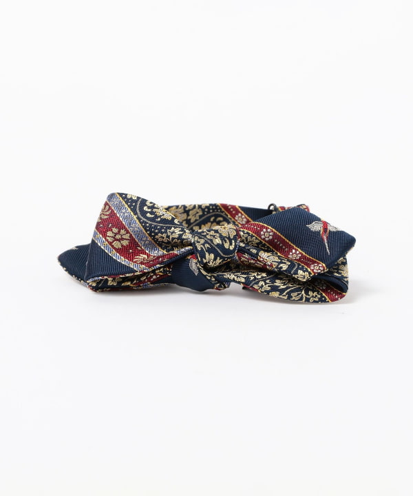 Silk Bow Tie Calico Stripe