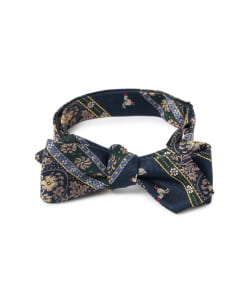 Silk Bow Tie Calico Stripe