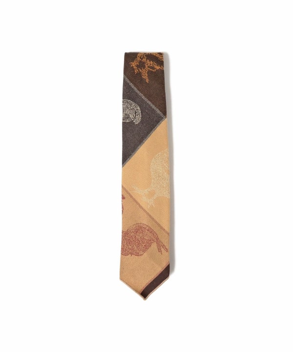 ENGINEERED GARMENTS / NECK TIE - COTTON BIRD BLOCK JACQUARD