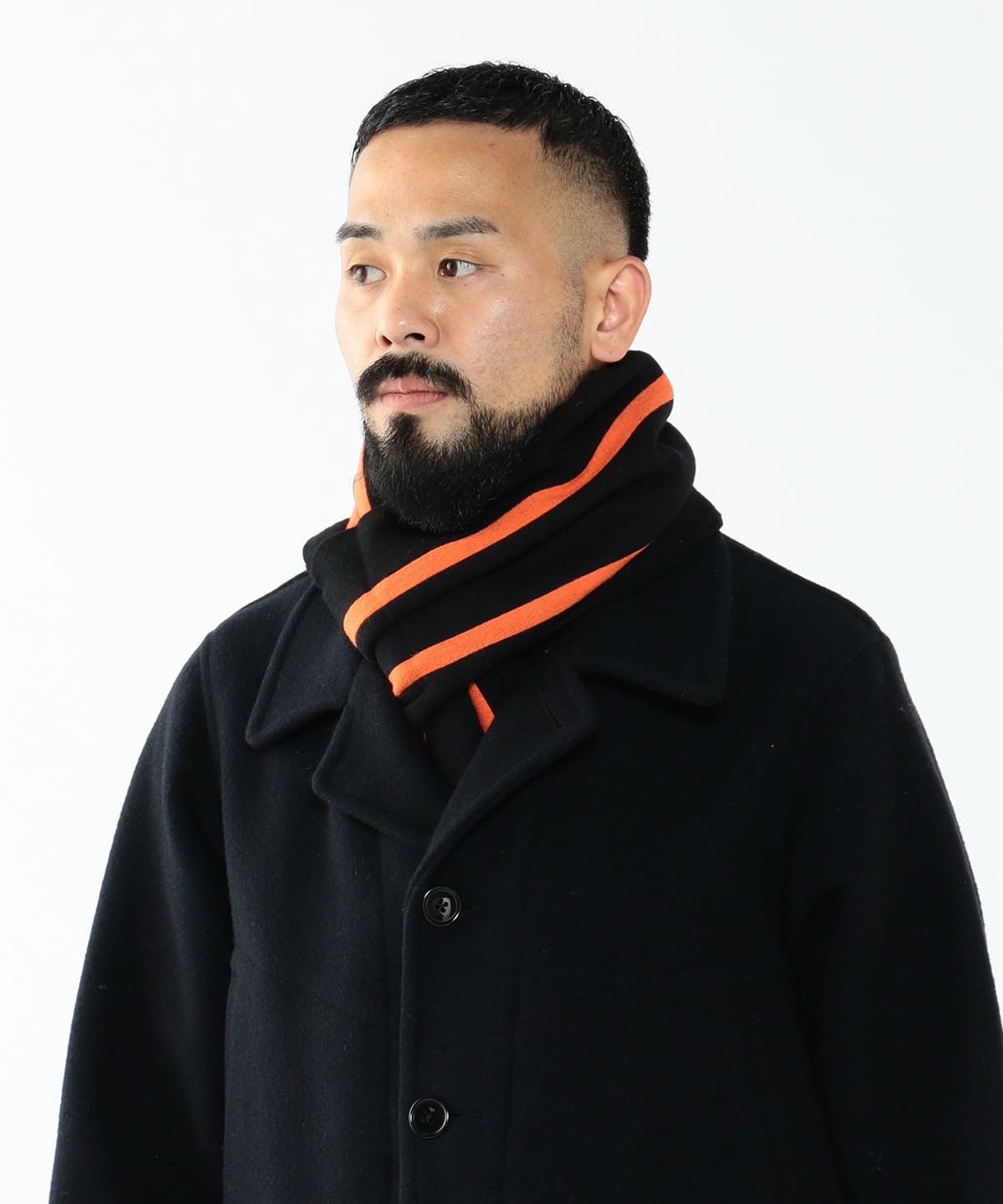 【別注】ENGLISH TRADITION / スクールマフラー ファッション雑貨 MEN BLK*ORG FREE 【別注】ENGLISH TRADITION / スクールマフラー ファッション雑貨 MEN BLK*ORG FREE