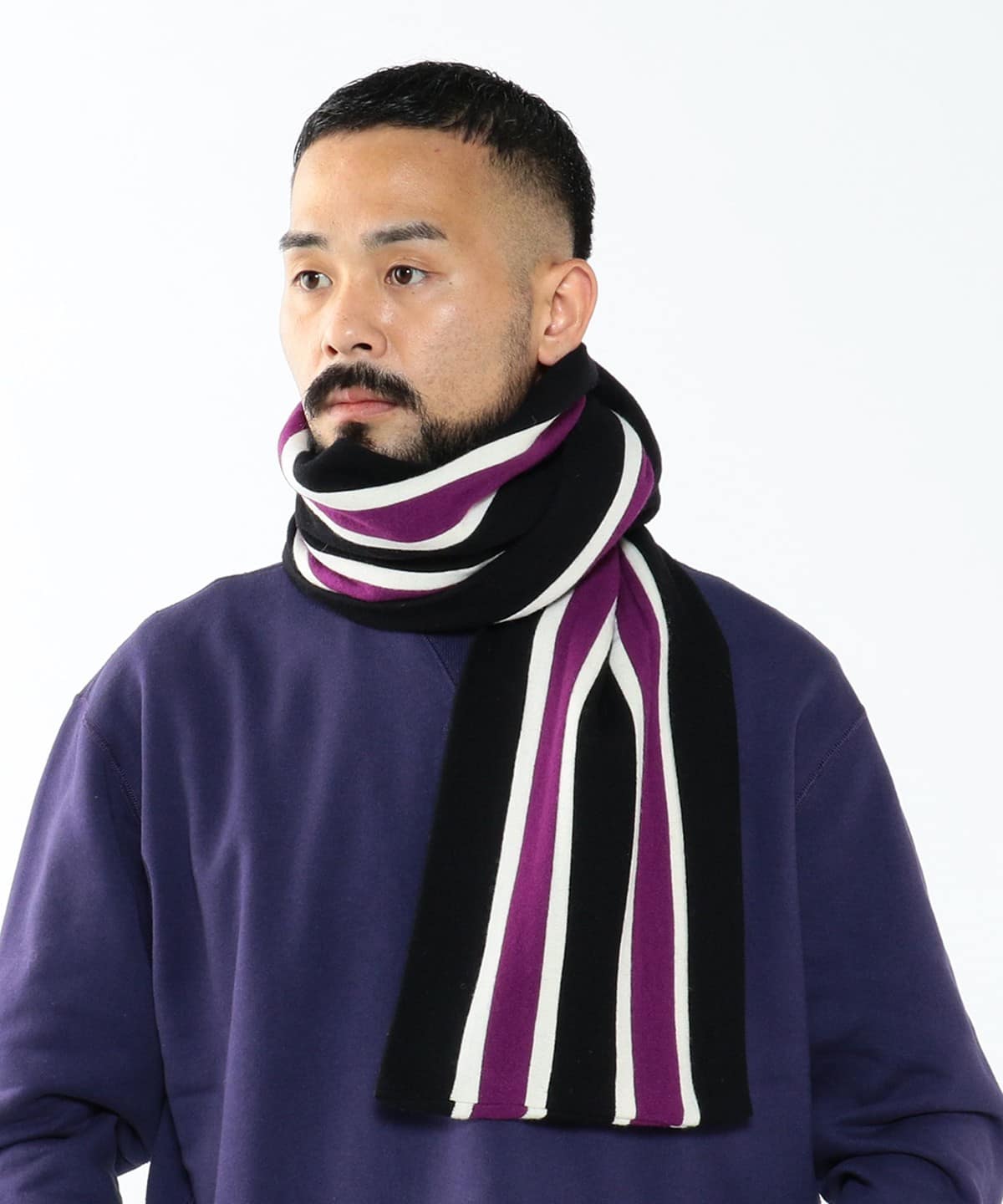 【別注】ENGLISH TRADITION / スクールマフラー ファッション雑貨 MEN BLK*WHT*PPL FREE 【別注】ENGLISH TRADITION / スクールマフラー ファッション雑貨 MEN BLK*WHT*PPL FREE