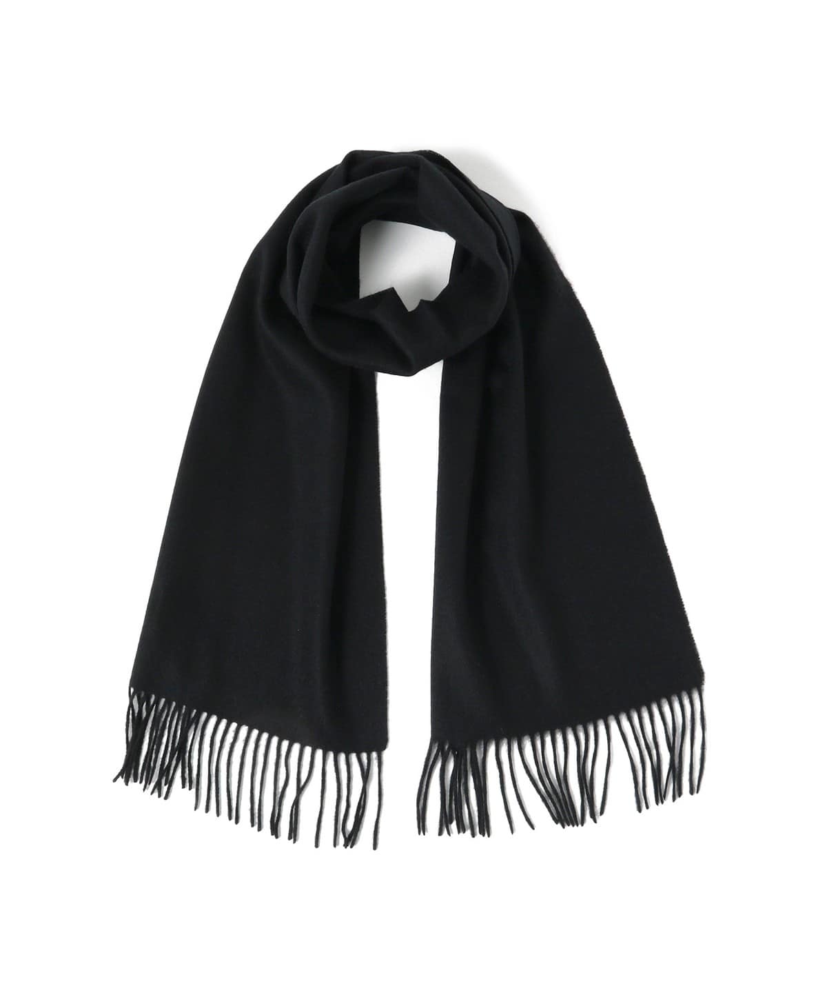 Cashmere Scarf Solid ファッション雑貨 MEN BLACK ONE SIZE Cashmere Scarf Solid ファッション雑貨 MEN BLACK ONE SIZE