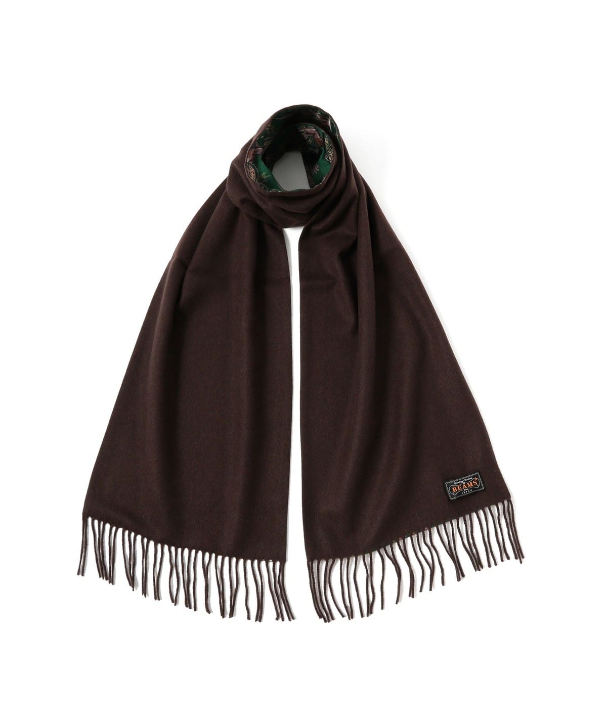 Silk/Cashmere Reversible Stole ファッション雑貨 MEN Green*Brown ONE SIZE Silk/Cashmere Reversible Stole ファッション雑貨 MEN Green*Brown ONE SIZE