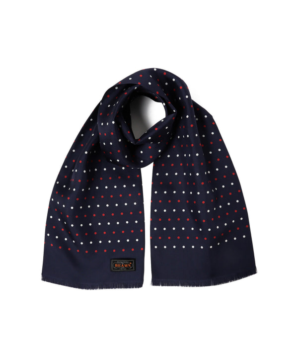 BEAMS PLUS（ビームス プラス）BEAMS PLUS / Silk Stole Dot Print