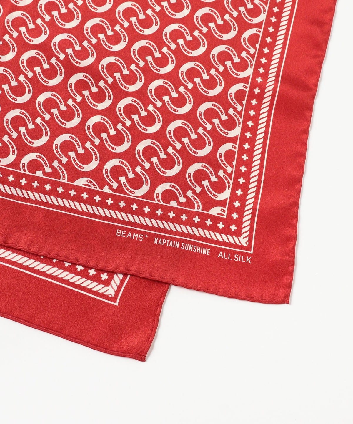 【RED】【別注】KAPTAIN SUNSHINE / Cowboy Silk Scarf BEAMS PLUS（ビームス プラス）【別注】KAPTAIN SUNSHINE / Cowboy