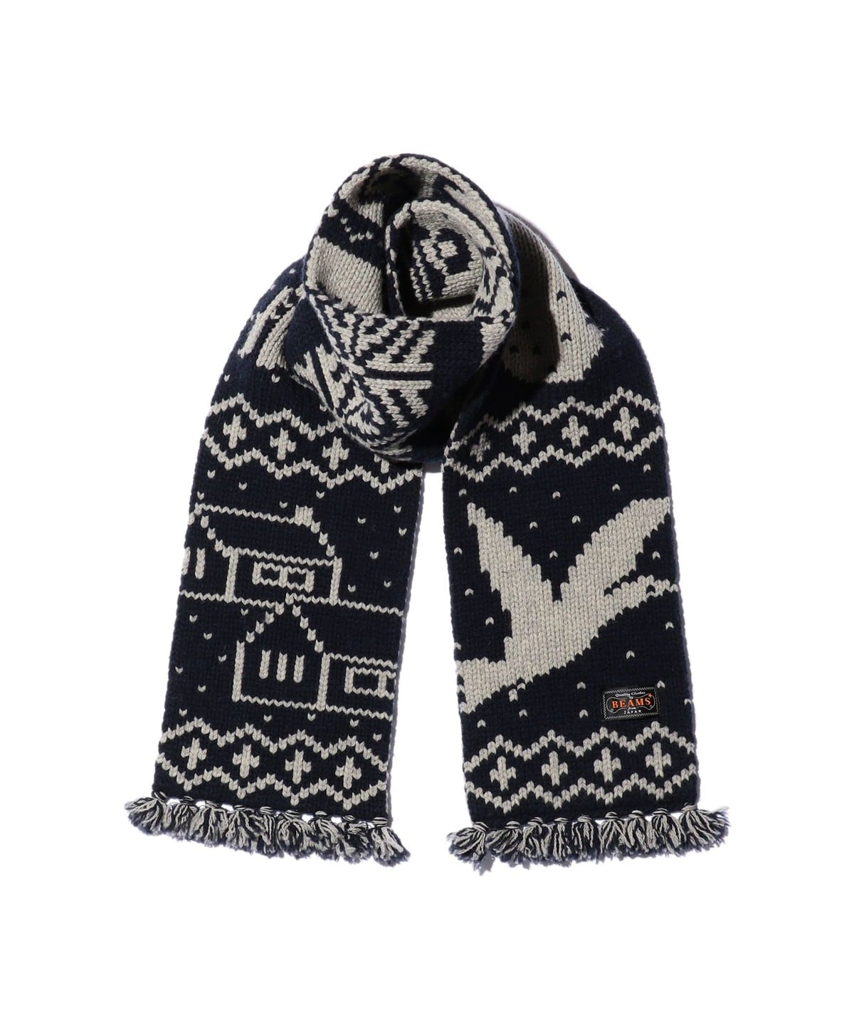 【美品】【BEAMS + / ビームスプラス】 ドット柄 / ストール・マフラー 美品】【BEAMS + / ビームスプラス】 ドット柄 / ストール・マフラーの