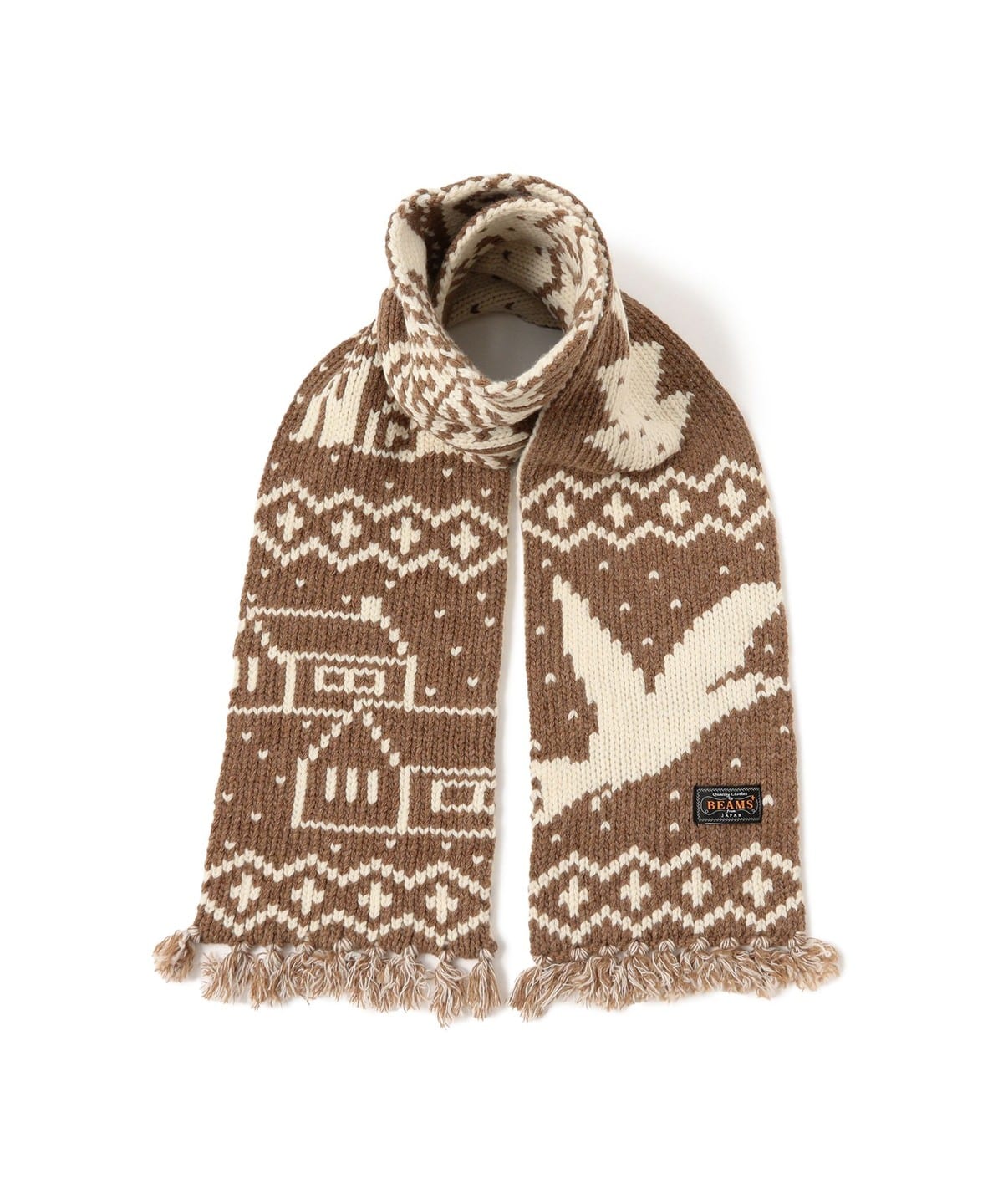 BEAMS PLUS（ビームス プラス）Muffler Jacquard Nordic Pattern