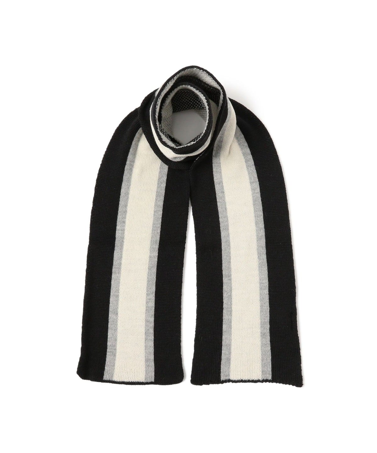 School Scarf Jacquard Stripe ファッション雑貨 MEN BLACK ONE SIZE School Scarf Jacquard Stripe ファッション雑貨 MEN BLACK ONE SIZE