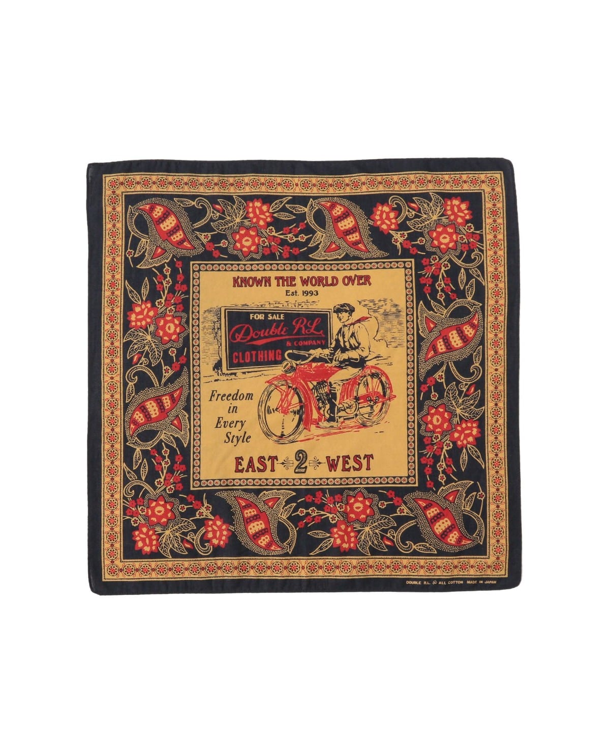 RRL ダブルアールエル / Motorcyclist-Print Cotton Bandanna ファッション雑貨 MEN 410 NAVY-410 ONE RRL ダブルアールエル / Motorcyclist-Print Cotton Bandanna ファッション雑貨 MEN 410 NAVY-410 ONE