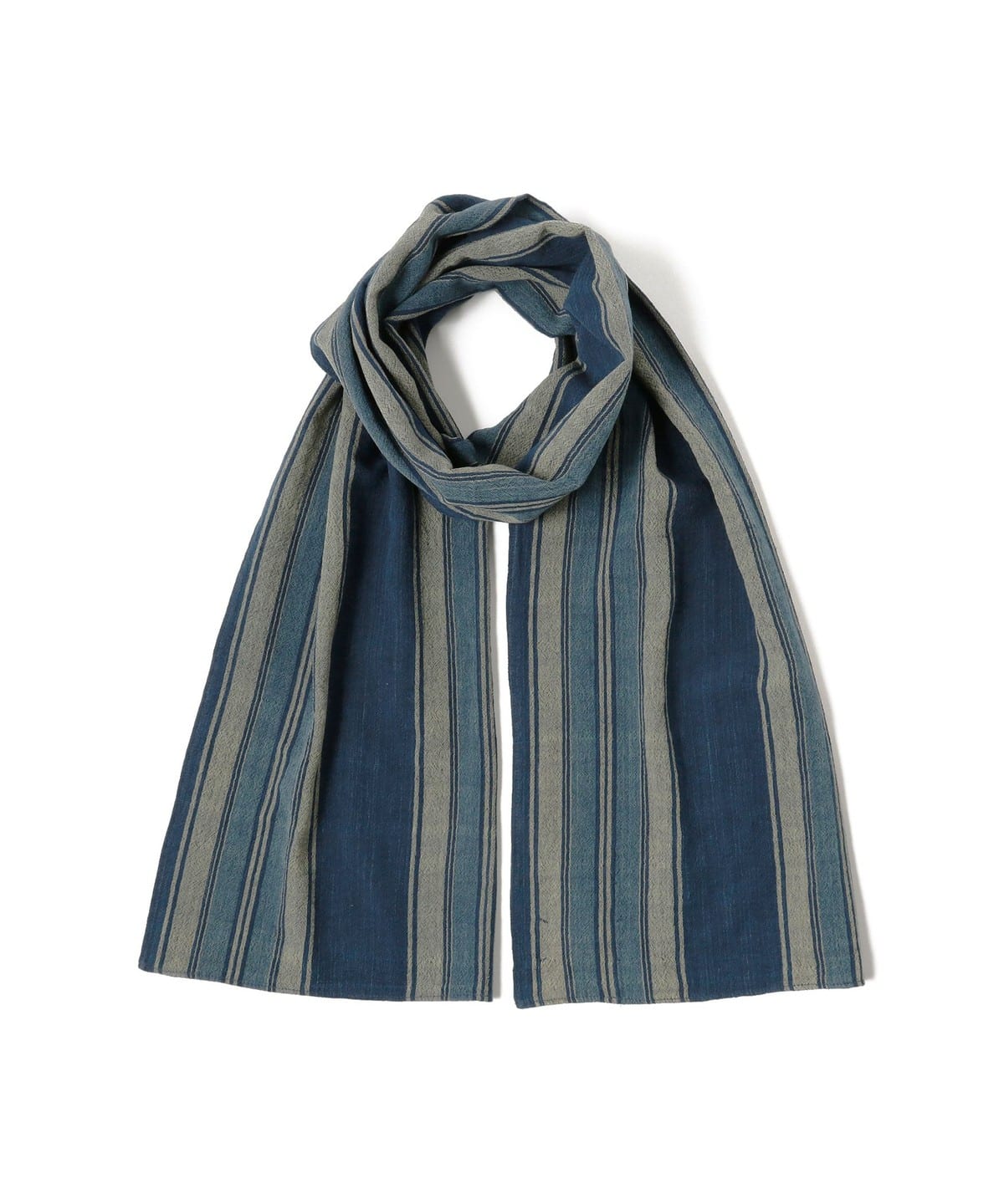 RRL ダブルアールエル / Handwoven Striped Cotton Scarf ファッション雑貨 MEN 410 NAVY-410 ONE SIZE RRL ダブルアールエル / Handwoven Striped Cotton Scarf ファッション雑貨 MEN 410 NAVY-410 ONE SIZE