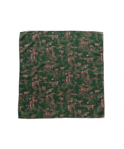 Wool Silk Scarf Cowboy Print