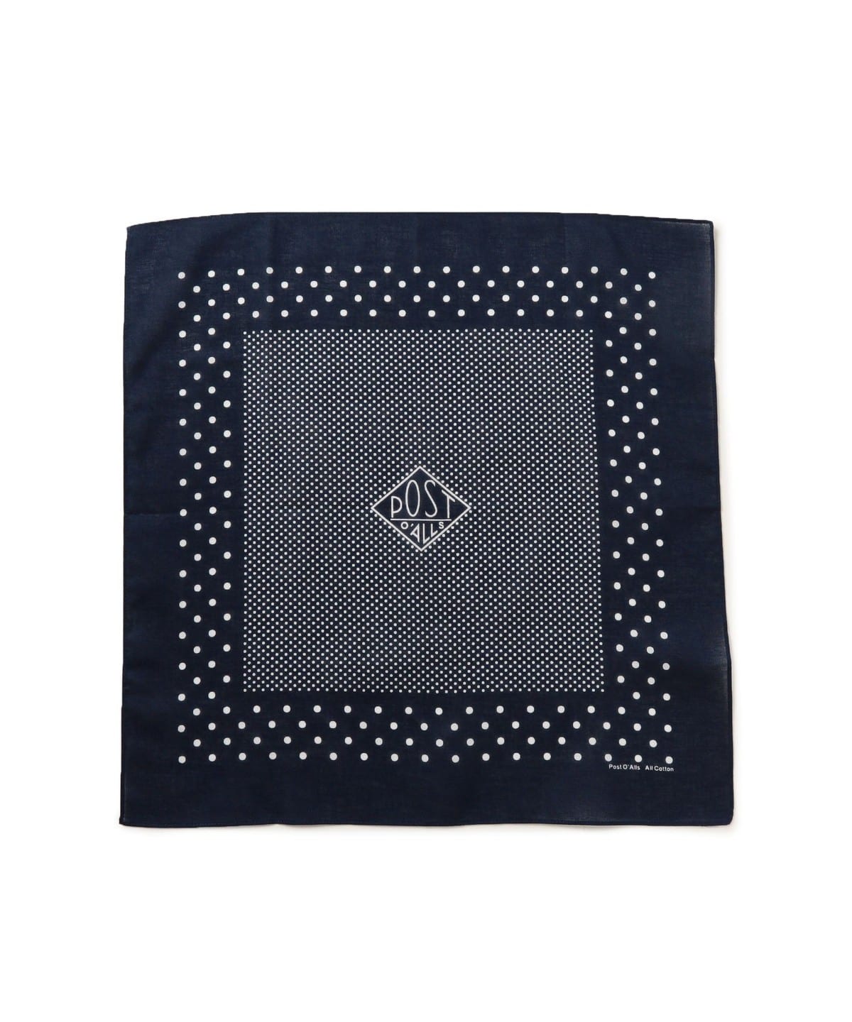 POST OVERALLS ポストオーバーオールズ / #4005-NW POST Bandana Hankie original 1993 design: cotton sheeting navy/white 45 x 45 財布・小物 MEN navy ONE SIZE POST OVERALLS ポストオーバーオールズ / #4005-NW POST Bandana Hankie original 1993 design: cotton sheeting navy/white 45 x 45 財布・小物 MEN navy ONE SIZE