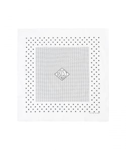 POST OVERALLS / #4005-W POST Bandana Hankie original 1993 design : cotton sheeting white 45 x 45