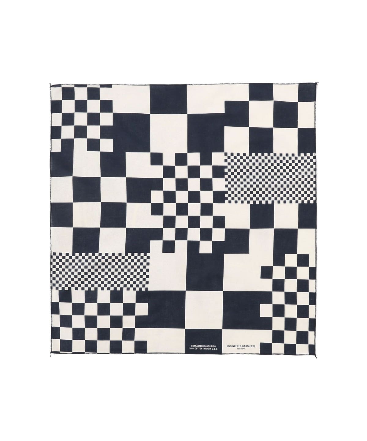 ENGINEERED GARMENTS �G���W�j�A�h �K�[�����c / Printed Bandana ���z�E���� MEN B-White-Checker ONE SIZE