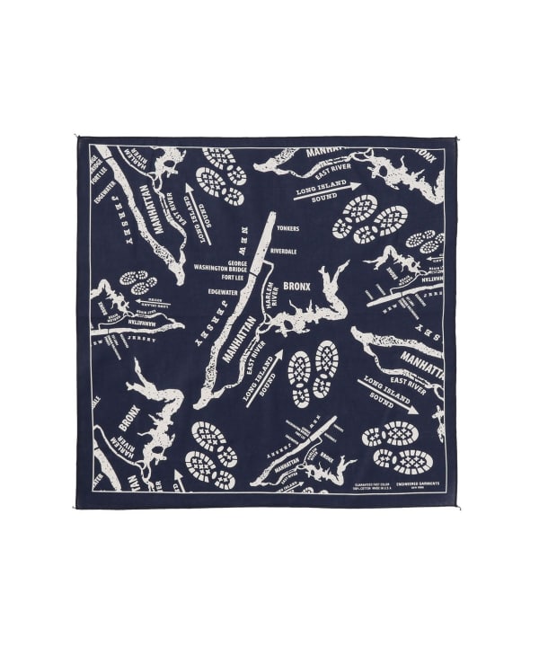 ENGINEERED GARMENTS / PRINTED BANDANA - MAP