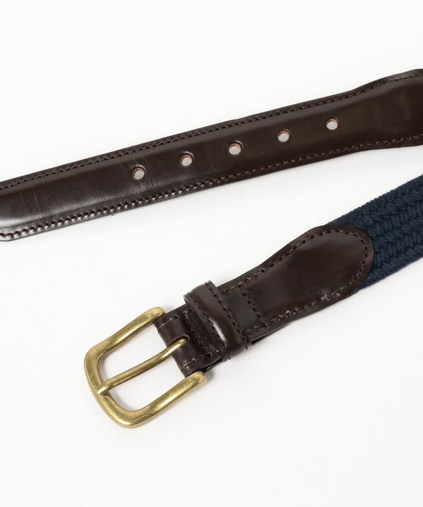 BEAMS PLUS（ビームス プラス）BEAMS PLUS / Leather Tab Cotton Belt 