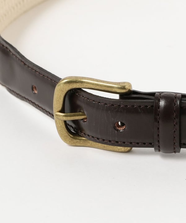 BEAMS PLUS（ビームス プラス）BEAMS PLUS / Leather Tab Cotton Belt