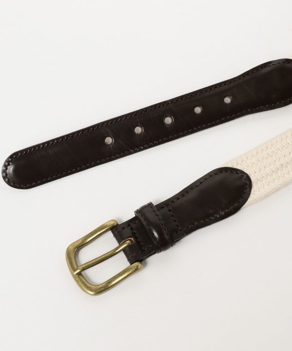 BEAMS PLUS（ビームス プラス）BEAMS PLUS / Leather Tab Cotton Belt