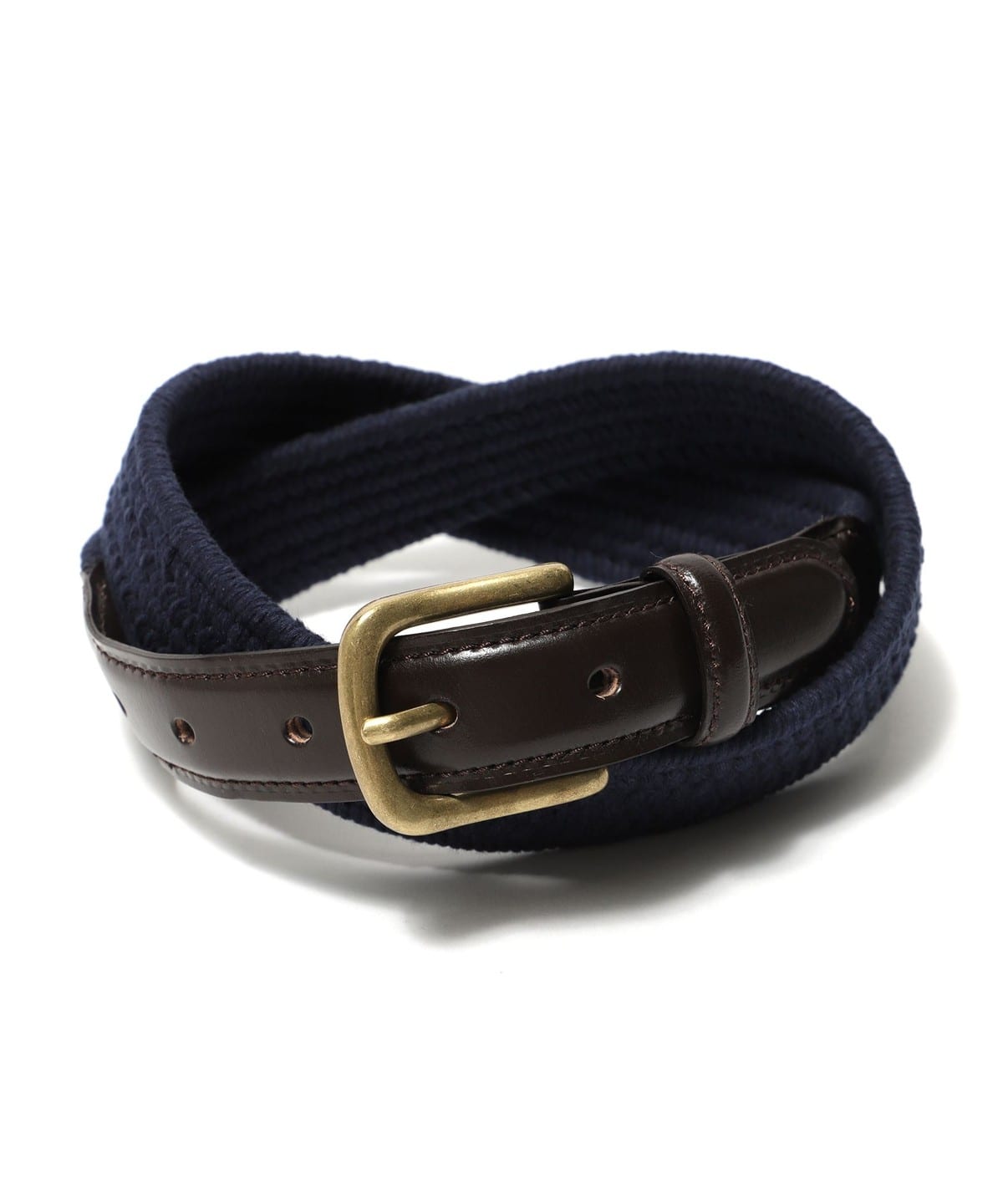 Leather Tab Cotton Belt ファッション雑貨 MEN NAVY 32 Leather Tab Cotton Belt ファッション雑貨 MEN NAVY 32