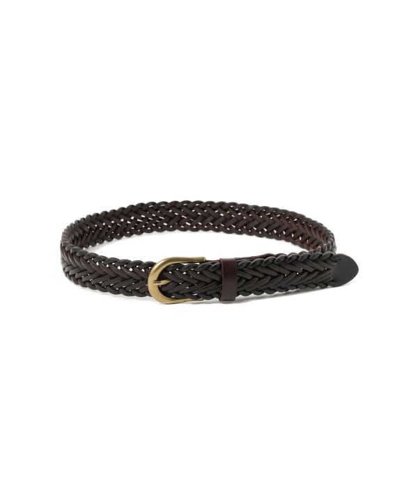 BEAMS PLUS（ビームス プラス）Leather Mesh Belt（ファッション