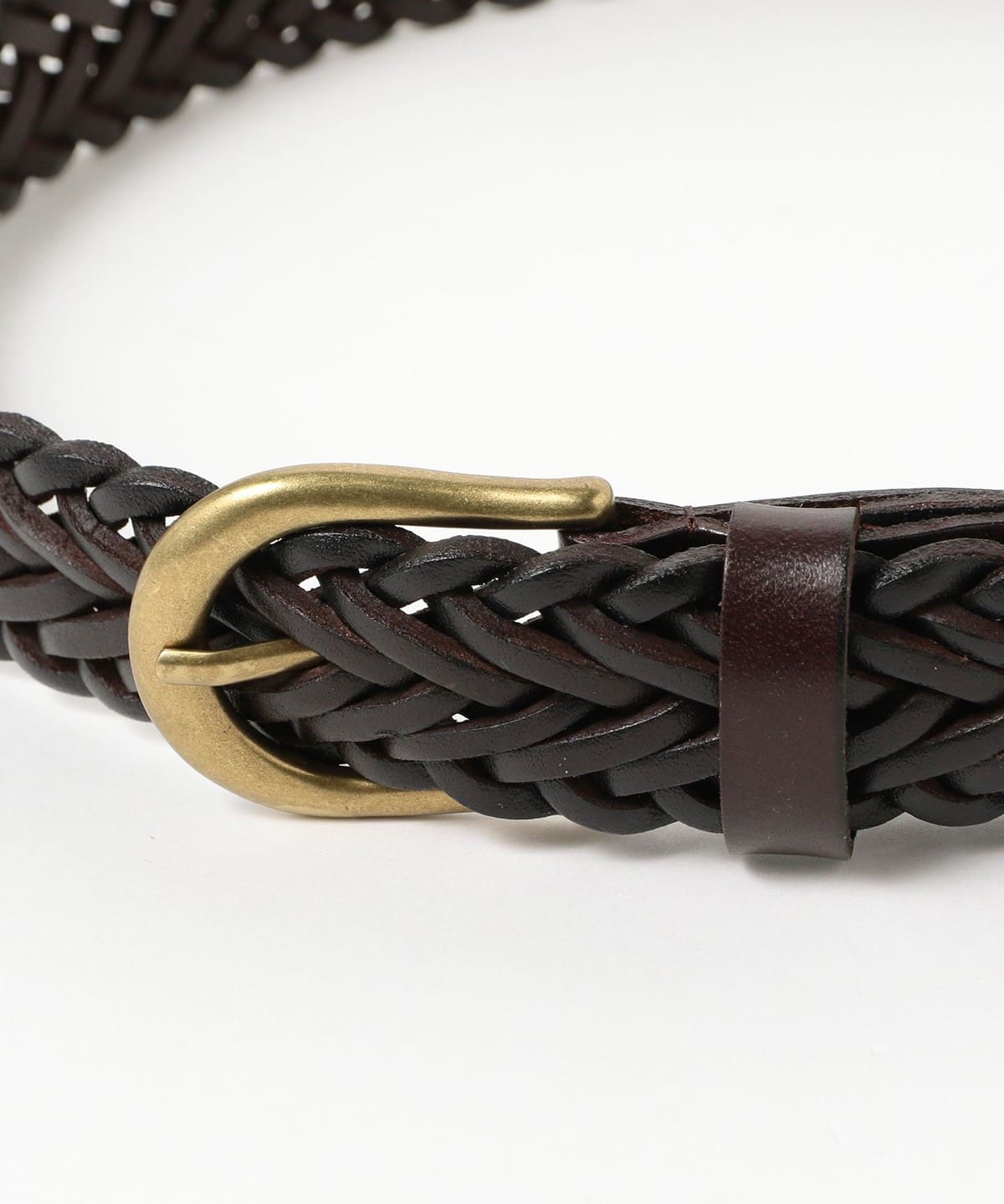 BEAMS PLUS（ビームス プラス）Leather Mesh Belt（ファッション雑貨