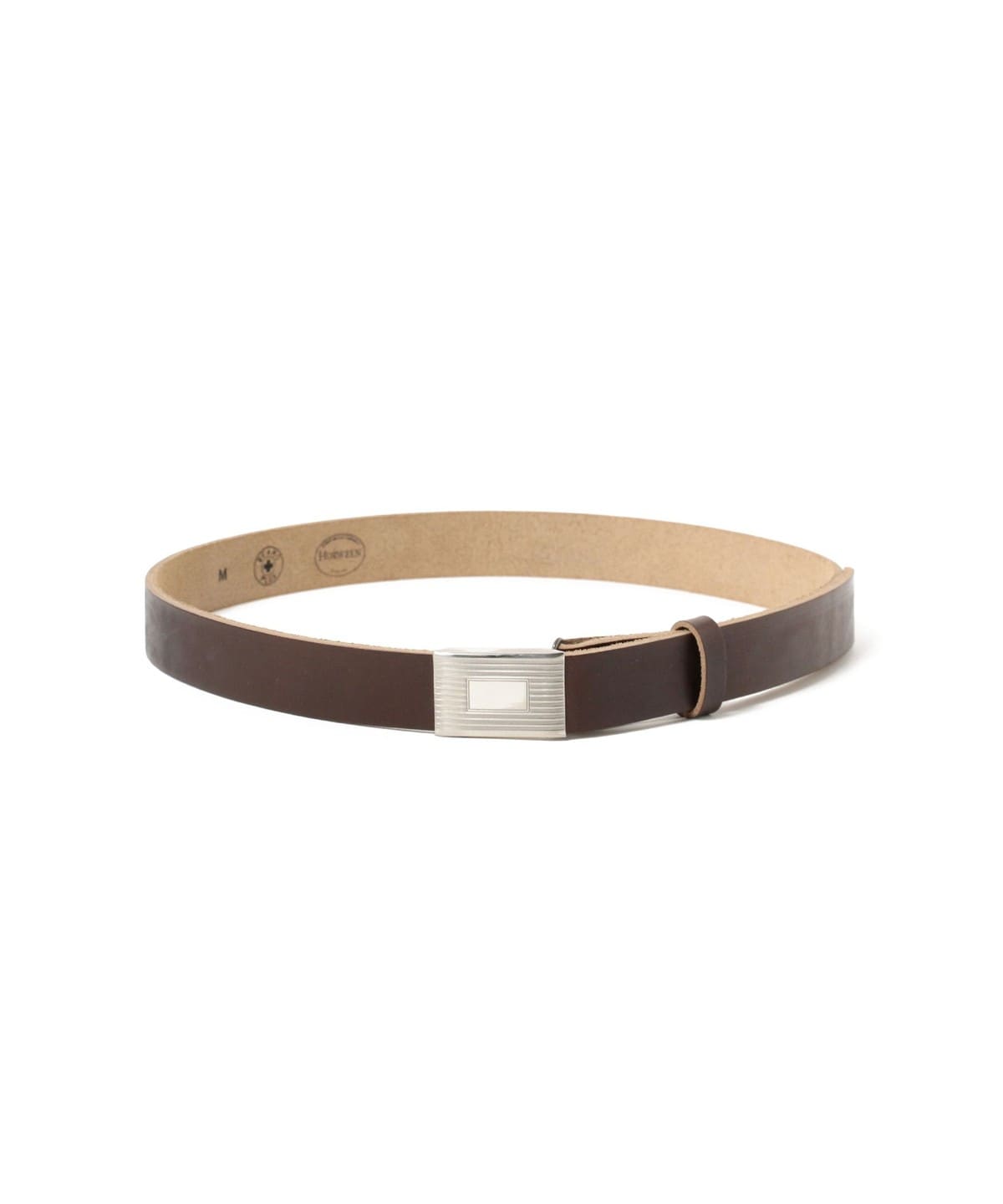Plate Belt Horween Leather ファッション雑貨 MEN BROWN L(103cm) Plate Belt Horween Leather ファッション雑貨 MEN BROWN L(103cm)