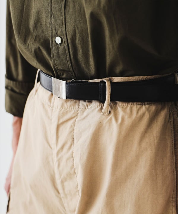 BEAMS+ ビームスプラス Plate Belt L ブラウン　Blown BEAMS PLUS（ビームス プラス）Plate Belt Dress Calf