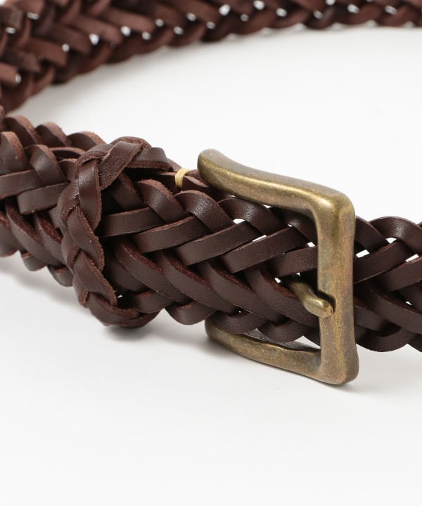 BEAMS+ ビームスプラス Plate Belt L ブラウン　Blown BEAMS PLUS（ビームス プラス）Plate Belt Dress Calf