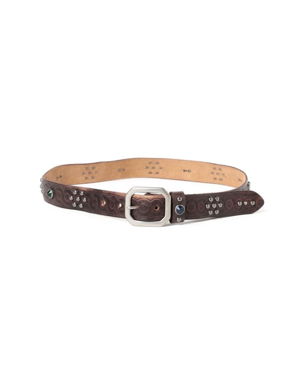 BEAMS+ ビームスプラス Plate Belt L ブラウン　Blown BEAMS PLUS（ビームス プラス）Plate Belt Horween Leather