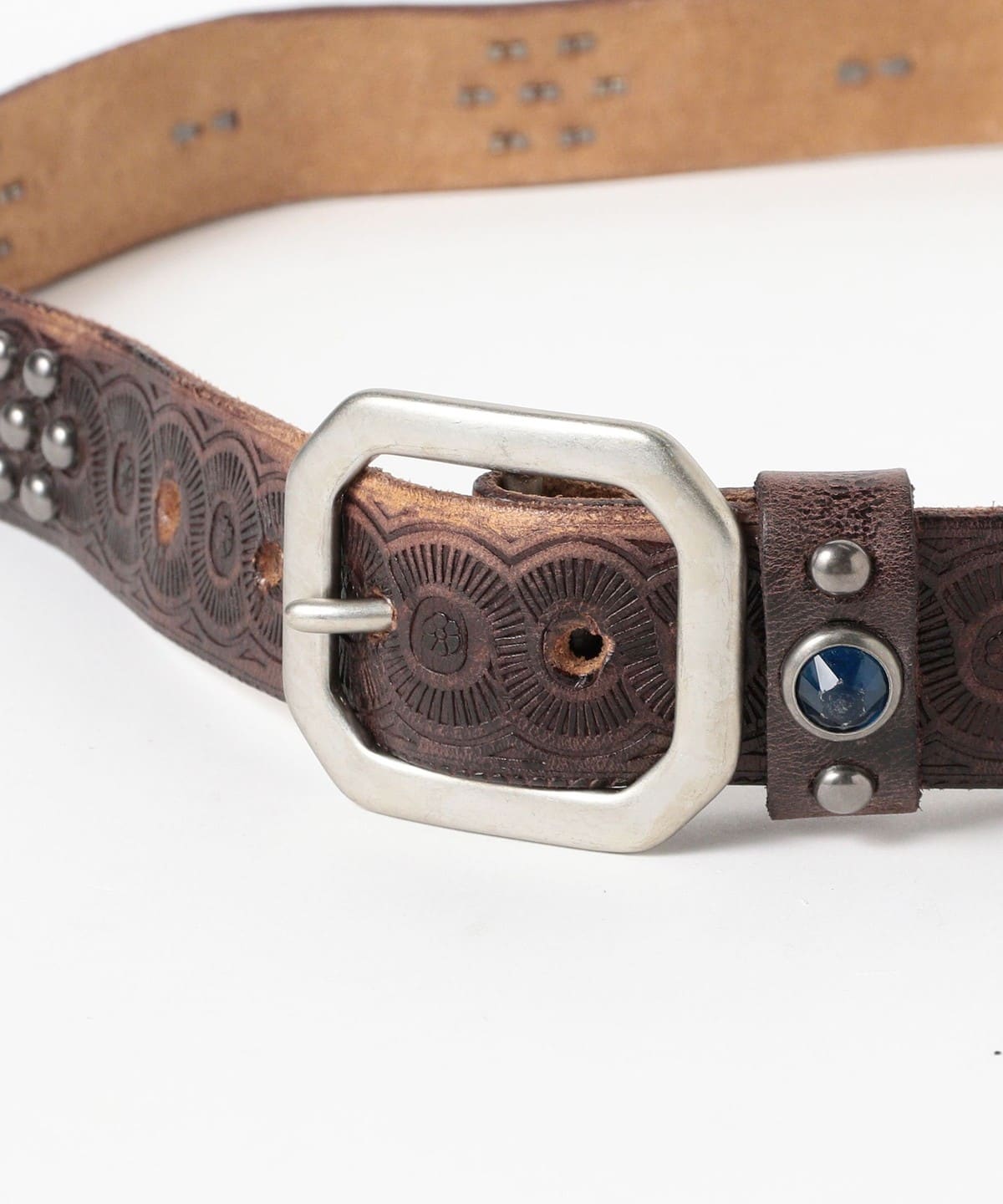 BEAMS PLUS (BEAMS PLUS) RRL / Studded Leather Belt (Fashion