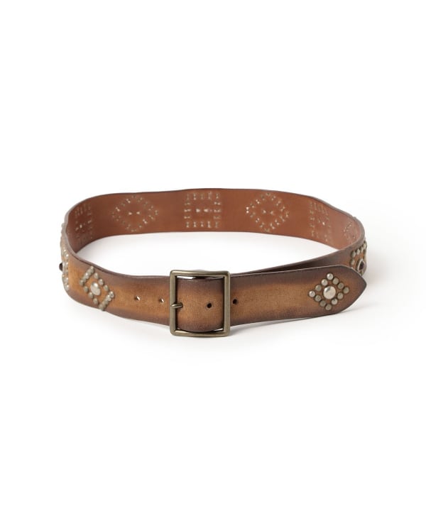 BEAMS PLUS（ビームス プラス）RRL / Studded Roughout Leather Belt