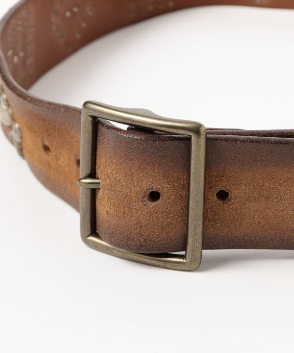 BEAMS PLUS（ビームス プラス）RRL / Studded Roughout Leather Belt