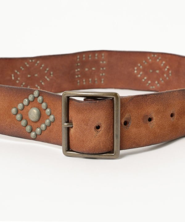 RRL / Studded Roughout Leather Belt