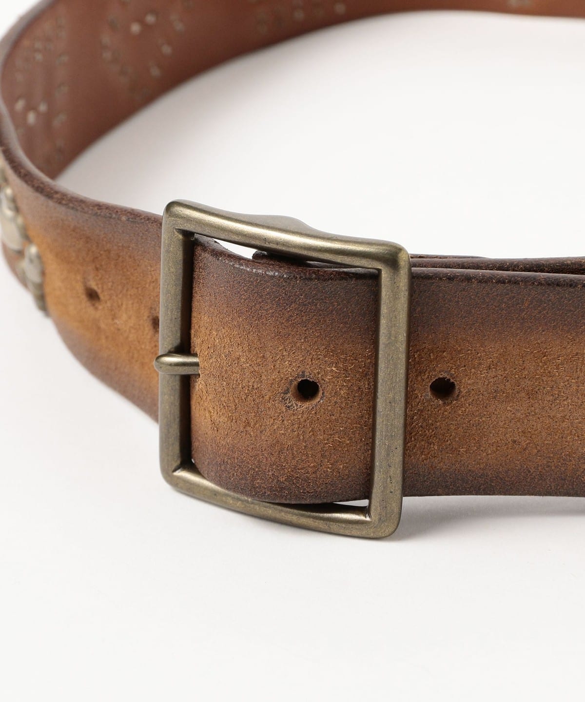BEAMS PLUS（ビームス プラス）RRL / Studded Roughout Leather Belt