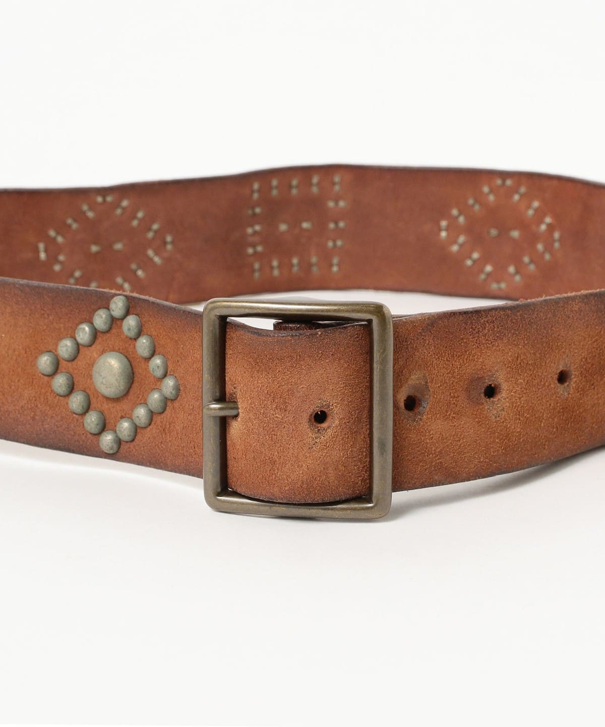 BEAMS PLUS（ビームス プラス）RRL / Studded Roughout Leather Belt