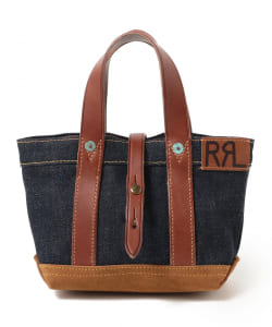 ▲RRL / Mini Leather-Trim Denim Tote