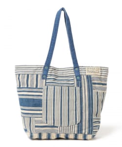 RRL / Indigo Striped Patchwork Tote