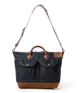 RRL / Leather Trim Indigo Denim Tote Bag
