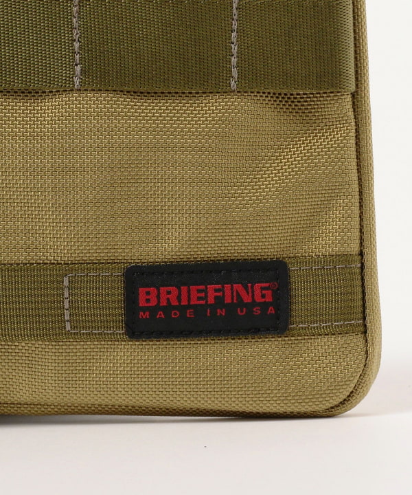 BEAMS PLUS（ビームス プラス）BRIEFING / A4 CLUTCH KHAKI（バッグ ...