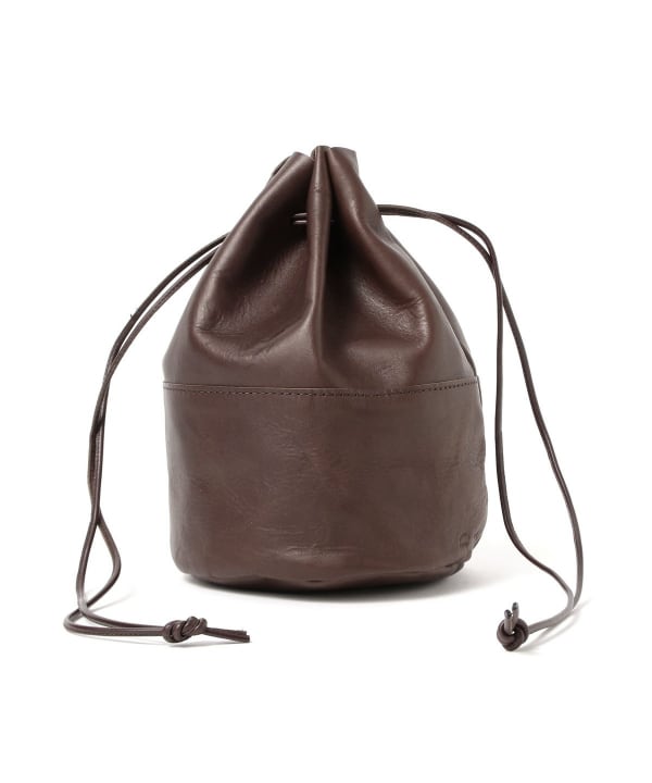 ARTS & CRAFTS / HORSE LEATHER DRAW STRINGS POUCH M