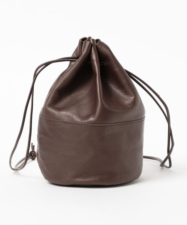 ARTS & CRAFTS / HORSE LEATHER DRAW STRINGS POUCH M
