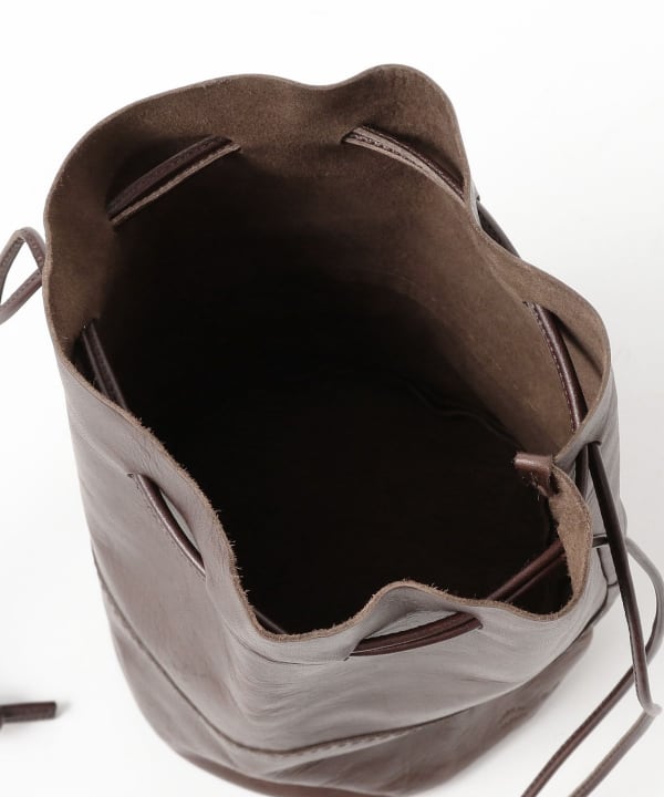 ARTS & CRAFTS / HORSE LEATHER DRAW STRINGS POUCH M