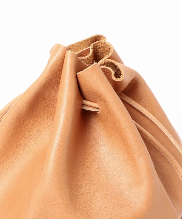 ARTS & CRAFTS / HORSE LEATHER DRAW STRINGS POUCH M