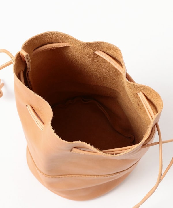 ARTS & CRAFTS / HORSE LEATHER DRAW STRINGS POUCH M
