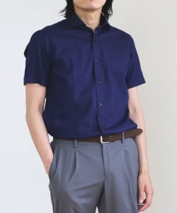 ▲BEAMS HEART / コットンヘリンボーン カッタウェイカラー シャツ