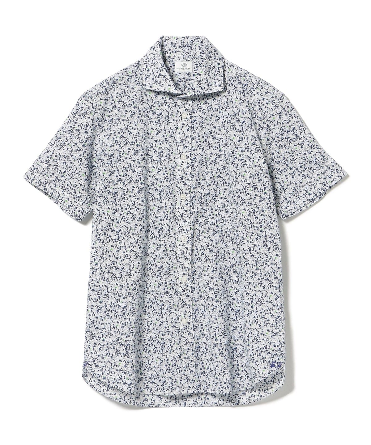シアサッカー 総柄プリント カッタウェイカラー シャツ(S XL) シャツ・ブラウス MEN WHITE XL シアサッカー 総柄プリント カッタウェイカラー シャツ(S XL) シャツ・ブラウス MEN WHITE XL