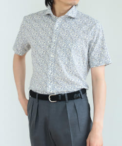 ▲BEAMS HEART / シアサッカー フルーツプリント カッタウェイカラー シャツ