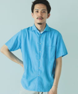 BEAMS HEART / ハイブリッドリネン カッタウェイカラー シャツ
